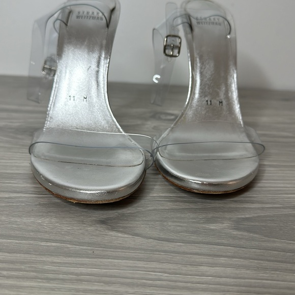 Stuart Weitzman
Stuart Weitzman Silver PVC Ankle Strap Sandals Size11 - Picture 8 of 9